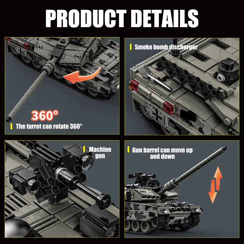 BRICK LEOPARD MAIN BATTLE TANK