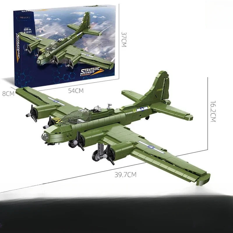 Airplane toy Children assemble bomber model DIY building blocks
