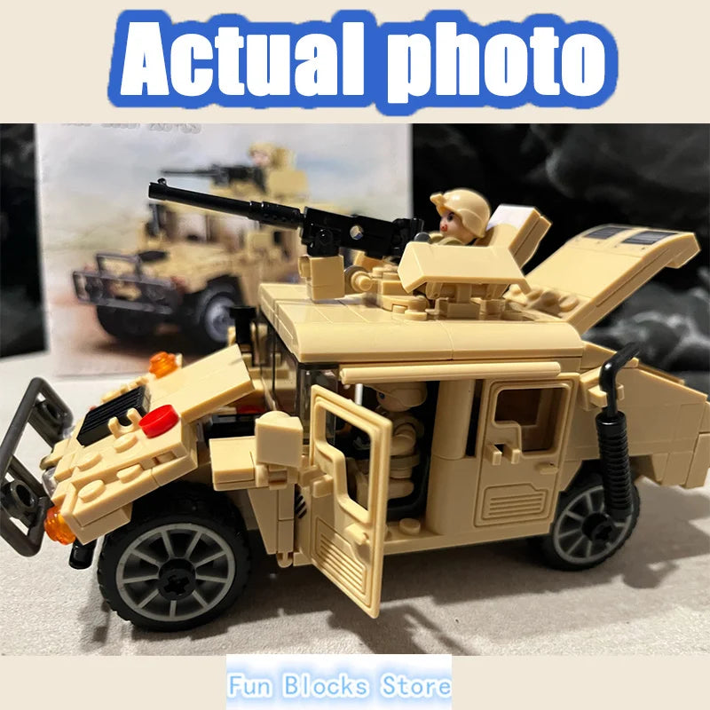 WW2 Military Humvee Jeep H1 Army Friends Car Mould King Building Bricks Classic Moc Blocks Action Figures Toys Boys Gift