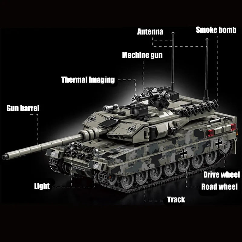 BRICK LEOPARD MAIN BATTLE TANK