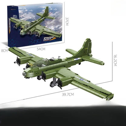 Airplane toy Children assemble bomber model DIY building blocks