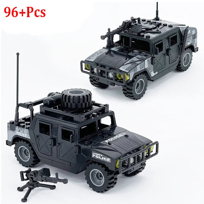 WW2 Military Humvee Jeep H1 Army Friends Car Mould King Building Bricks Classic Moc Blocks Action Figures Toys Boys Gift