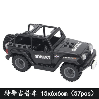WW2 Military Humvee Jeep H1 Army Friends Car Mould King Building Bricks Classic Moc Blocks Action Figures Toys Boys Gift
