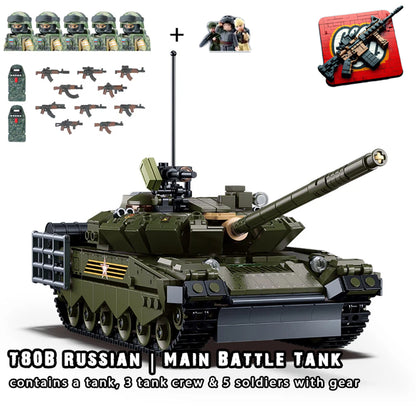 BRICK T-80B MAIN BATTLE TANK