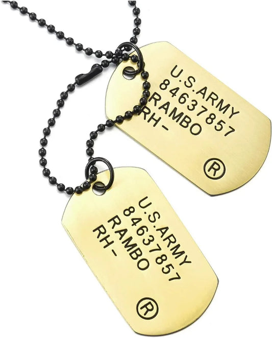 Gold Dog Tag