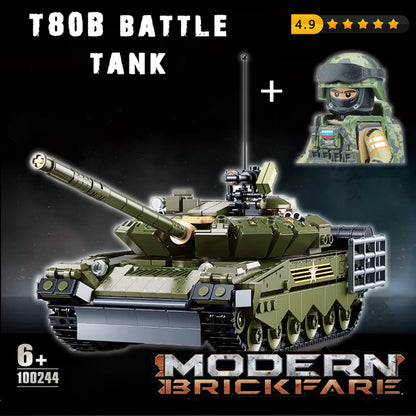 BRICK T-80B MAIN BATTLE TANK