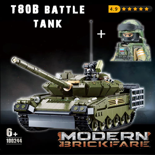 BRICK T-80B MAIN BATTLE TANK